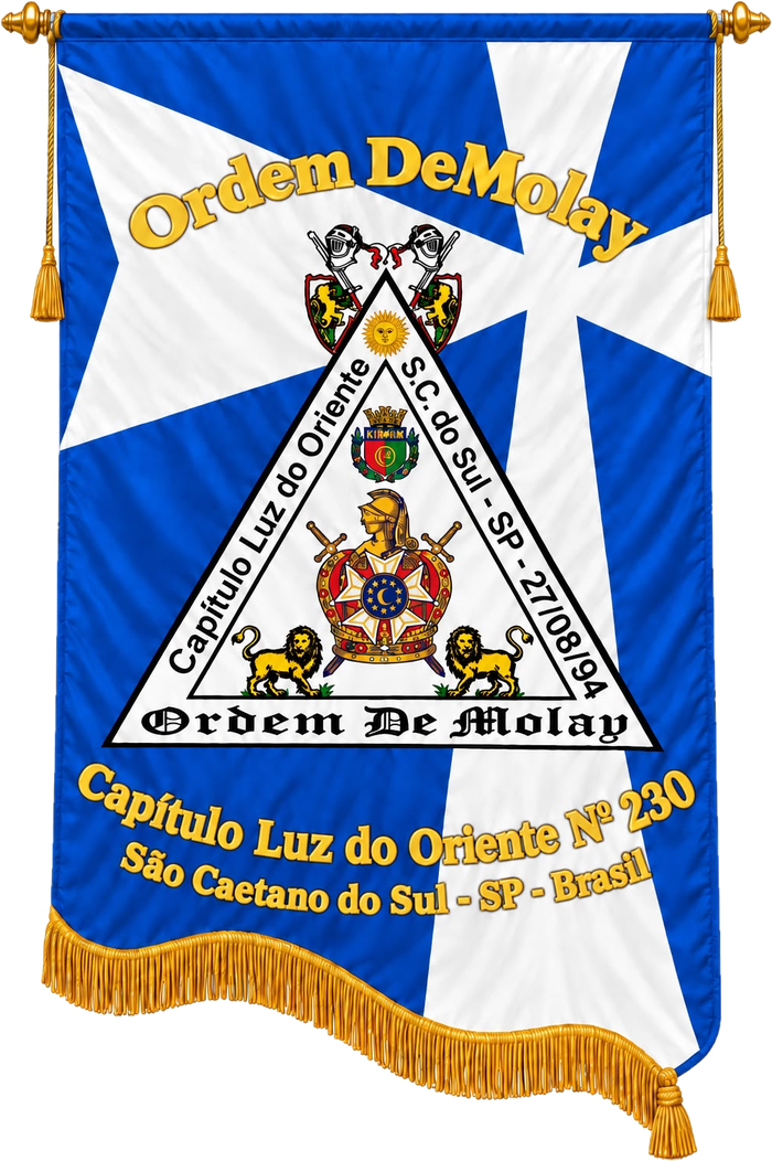 Estandarte do Capítulo Luz do Oriente — Ordem DeMolay, São Caetano do Sul